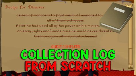 Collection Log Completion From Scratch Osrs 1 Youtube