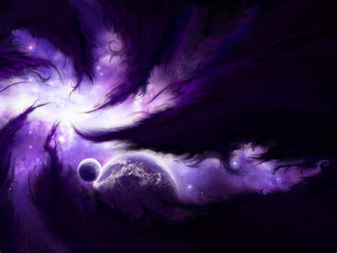 Space Nebula Planet Space Art Purple Wallpapers Hd