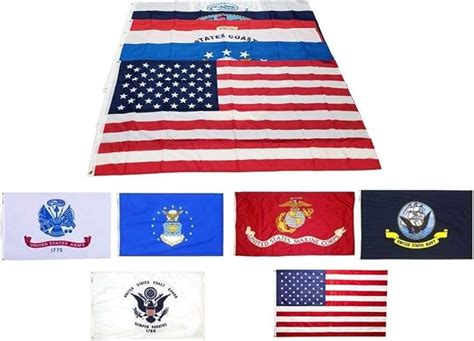Flags 2x3 Military 5 Branches And Pow Mia Double Sided Set Flags 2x3