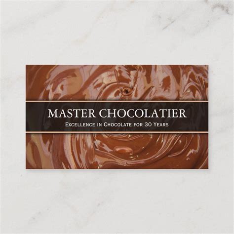 Photo Melted Chocolate Chocolatier Business Card Zazzle