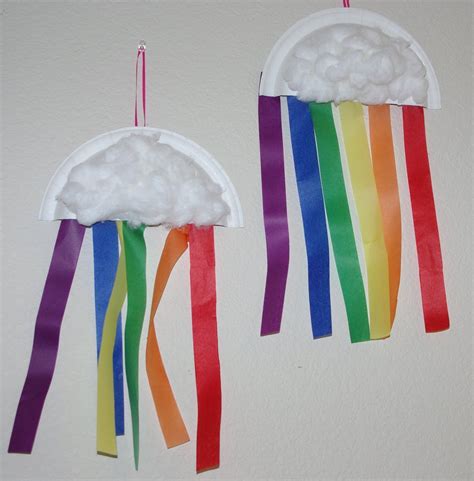 Kids Craft: Streamer Rainbows - Happiness is Homemade