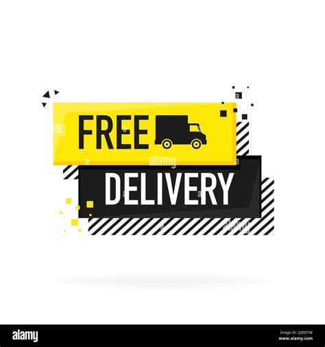 Free Delivery Service Badge Free Delivery Order With Car On White