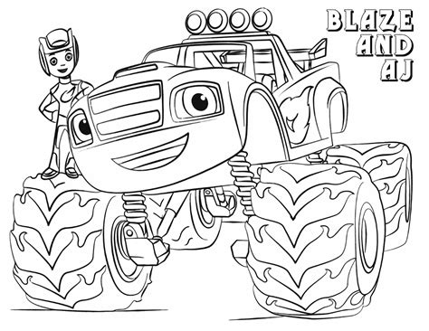 Challenge racing car coloring pages race ideas 21099. Blaze coloring pages | Coloring pages to download and print