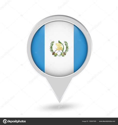 Guatemala Flag Round Pin Icon — Stock Vector © Livenart 185697828