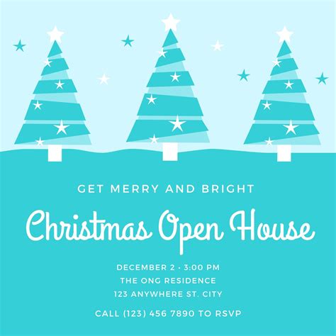 Page 3 Free Printable Customizable Open House Invitation Templates
