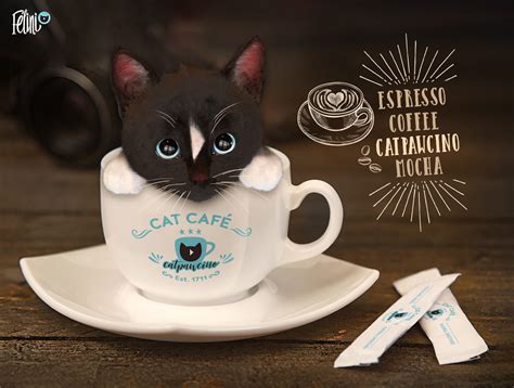 Catpawcino Coffee Cat Cute And Humerus Coffee Cup Kitten