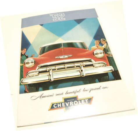 1952 Chevrolet Sales Brochure Hill Chevy