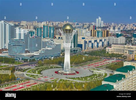 Astana Avenue Bayterek Boulevard City Kazakhstan Central Asia