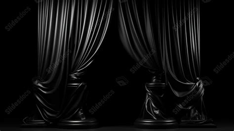 3d Black Stage With Stairs In The Dark 4k Powerpoint Background For