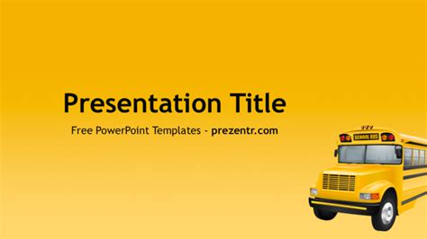 School Bus Powerpoint Template Prezentr