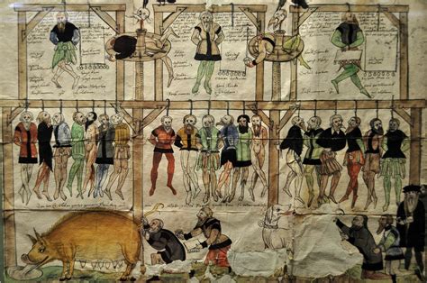 Medieval Crime Museum Period Illustration Demonstrating
