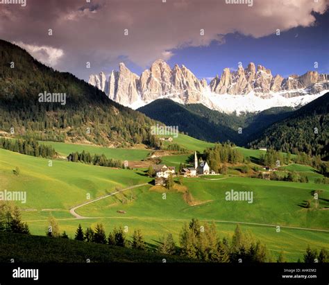It Trentino St Magdalena In The Dolomites Stock Photo Alamy