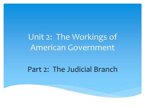 Unit 2 The Workings Of American Government Ppt Download