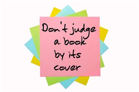 Proverb Dont Judge A Book By Its Cover Written On Bunch O — Stock Photo