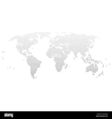 World Map Illustration Dots Stock Photo Alamy