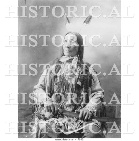 Historical Photo Of Sioux Indian Chief Yellow Hair 1900 Black And
