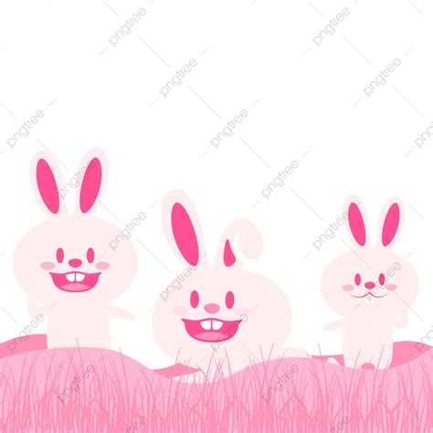3 토끼와 함께 행복 한 부활절 Png 행복한 부활절 행복한 부활절 Png 토끼 Png 일러스트 및 벡터 에 대한 무료