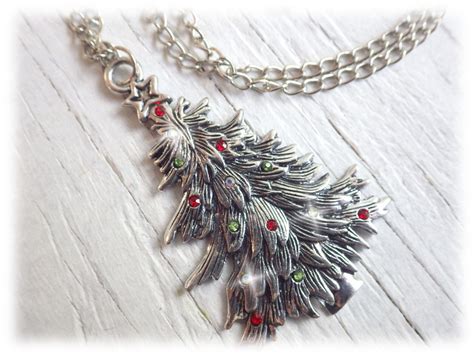Christmas Tree Chain Necklace Fashion Jewelry X Mas Fir Etsy