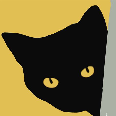 Peeking Black Cat Vinyl Window Cling Decal Etsy