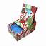Christmas Theme Green Print Square Folding Gift Box With 