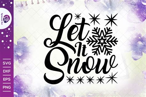 Let It Snow Svg Cut File Christmas Svg Christmas Snow Svg