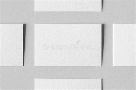 Textured Business Card Mockup On A Grey Background 85x55 Mm Stock