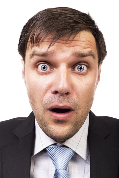 Closeup Of Handsome Businessman With Astonished Expression Stock Image