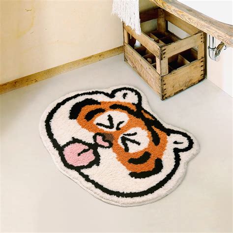 Tiger Bath Mat Tiger Rug Etsy