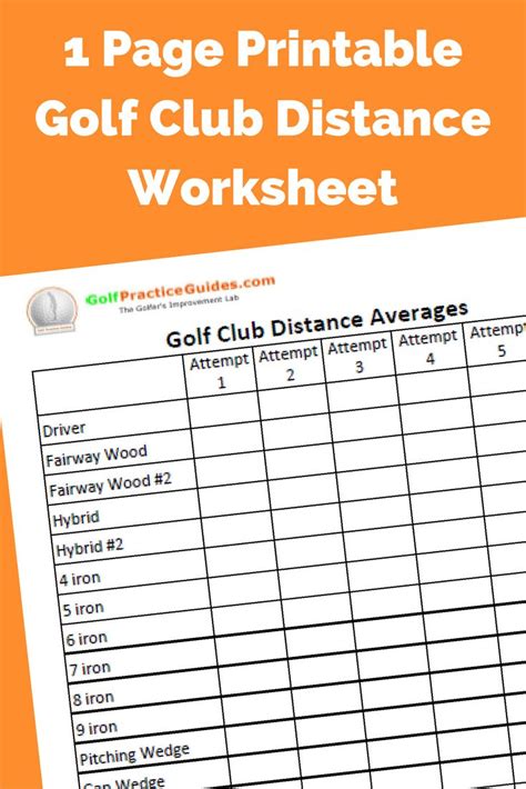 Free templates eric jones $ learn more. printable golf club distance chart That are Geeky | Harper ...
