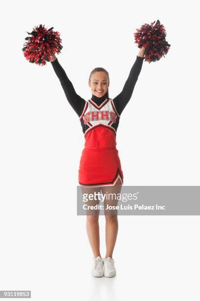 Portrait Cheerleading Holding Pom Poms Photos And Premium High Res Pictures Getty Images
