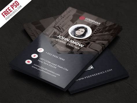Business card design templates are a great starting point for creating a new business card. Freebie : Modern Business Card Free Psd Template by PSD ...