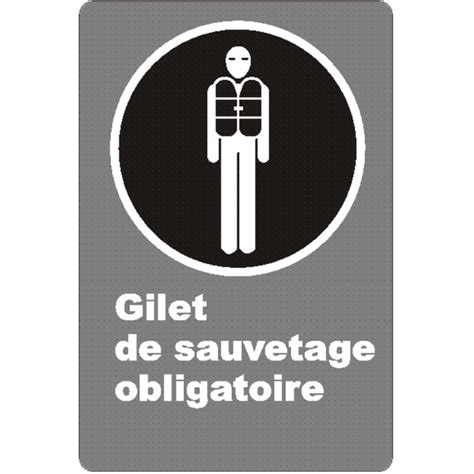 Affiche Gilet De Sauvetage Obligatoire Plusieurs Formats Mat Riaux