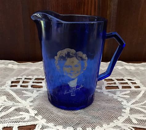 Shirley Temple Pitcher Creamer S Vintage Hazel Atlas Etsy