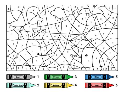 Free Color By Number Worksheets Printable Activity Shelter