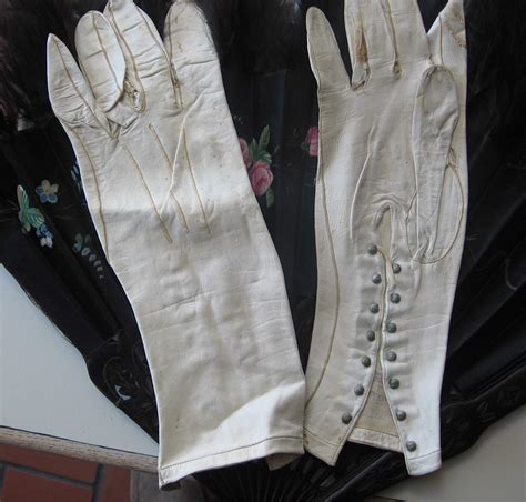 Vintage Victorian White Kid Leather Gloves Collectors Weekly