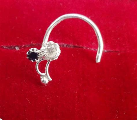 Sterling Silver Nose Pin Christmas T Nose White Gold Nose Etsy Uk