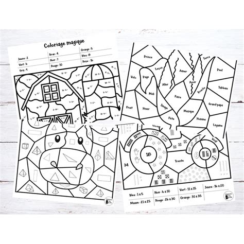 Coloriages magiques - 1er cycle (la ferme)