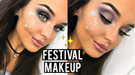 Festival Glitter Makeup Tutorial 2017 Katesbeautystation Youtube