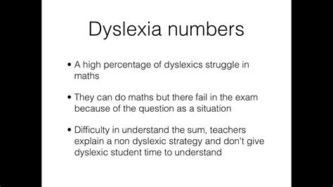 Dyslexia Numbers Youtube