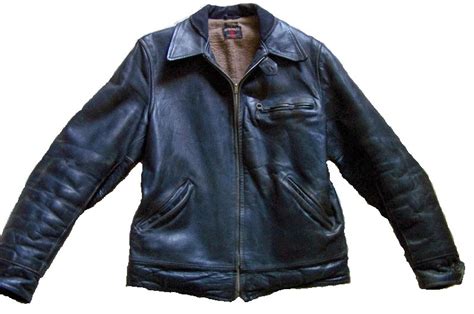 vintage workwear hercules cossack style belt horsehide leather jacket