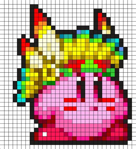 Kirby Sprite Grid Pixel Art Grid Pixel Art Graph Paper Drawings