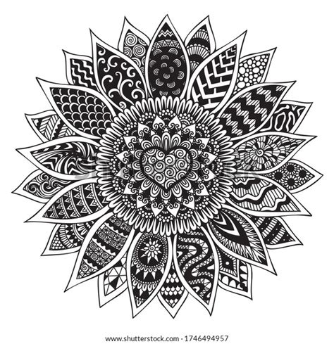 5923 Mandala Sunflower Images Stock Photos And Vectors Shutterstock