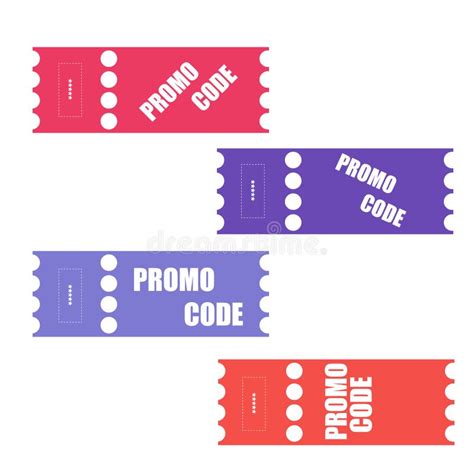 Promo Code Coupon Code Flat Vector Set Of Tickets Design Illustration