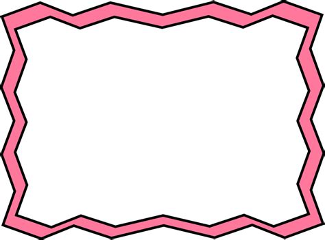 Pink Zig Zag Frame Free Clip Art Frames