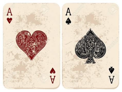 Ace Of Hearts Spades Stock Vector 45839228 Card Tattoo Designs