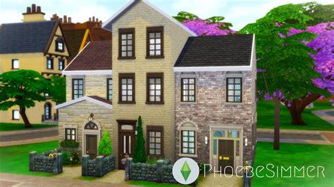 The Sims 4 University Townhouse Britechester Speed Build Youtube
