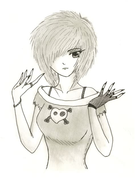 anime emo girl drawing at getdrawings free download