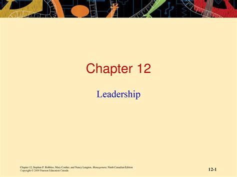 Chapter 12 Leadership Chapter 12 Stephen P Robbins Mary Coulter And