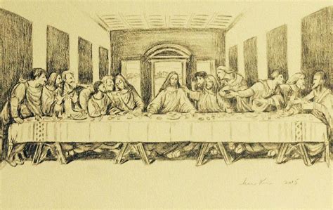 The Last Supper 2015 Drawing By Hae Kim