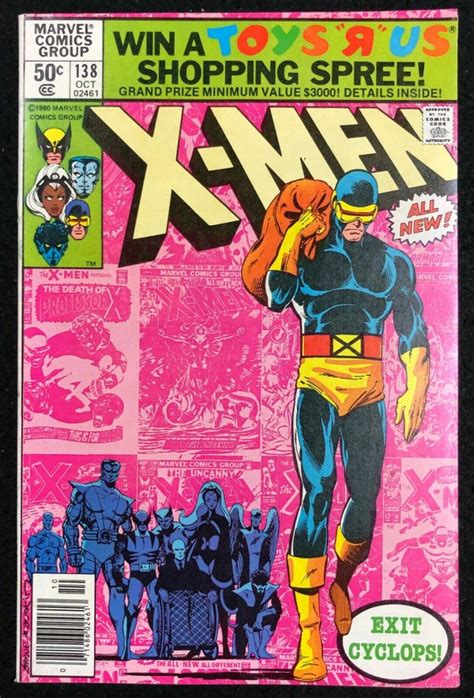 X Men 1963 138 Vf 80 Exit Cyclops John Byrne Cover And Art